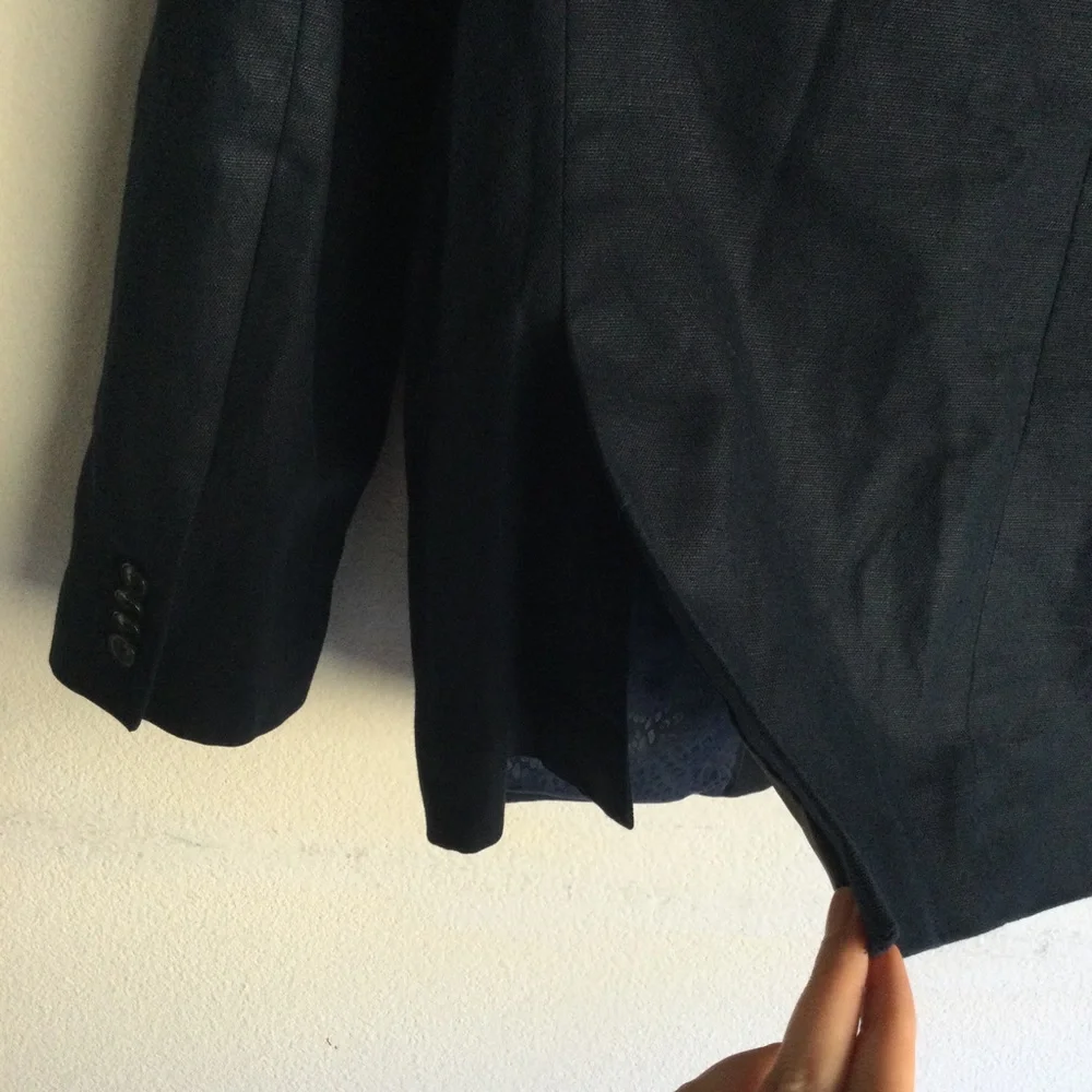 SCOTCH & SODA Men’s Linen Cotton Blend Blazer Navy Blue Sz Large/EU 50